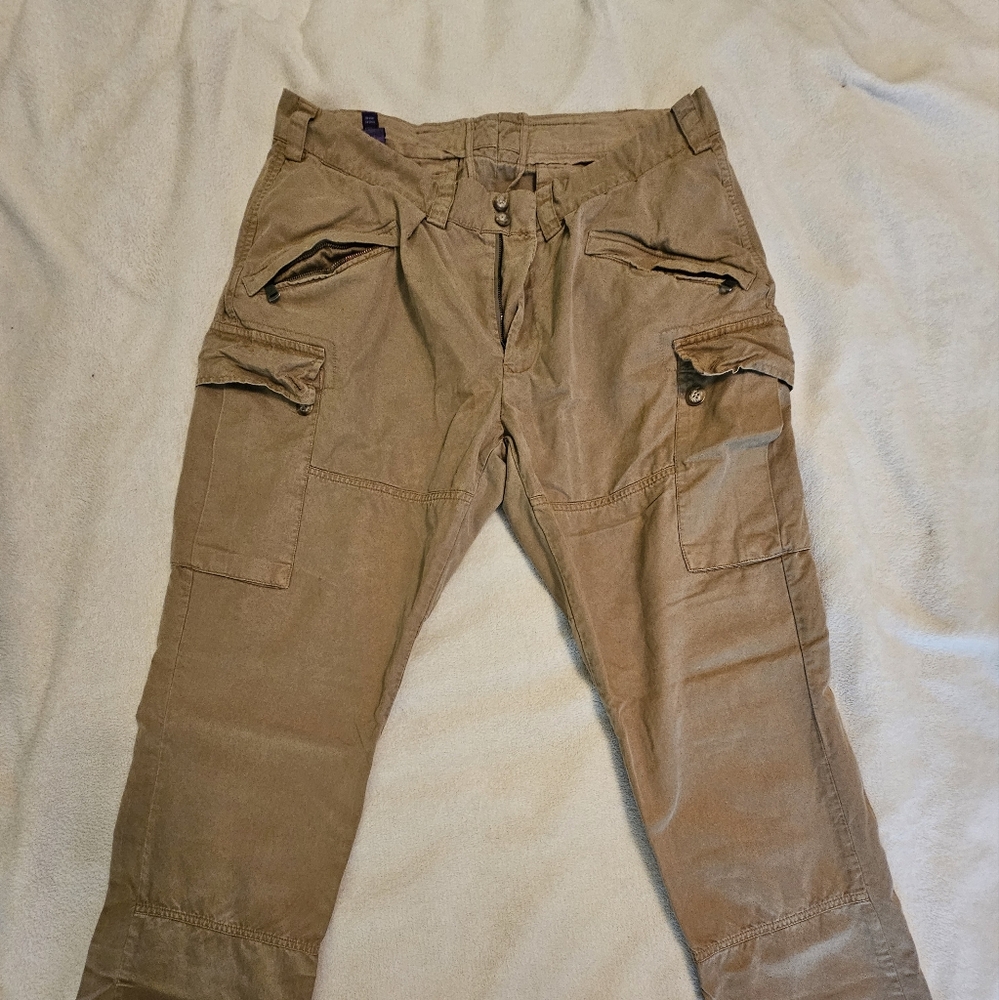 Ralph Lauren purple label tan cargo pants 34x34
